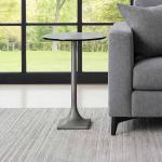 ليفي طاولة خدمة باللون النحاسي - زجاج-أسود