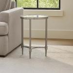 لويسا طاولة خدمة بقاعدة معدنية - زجاج شفاف